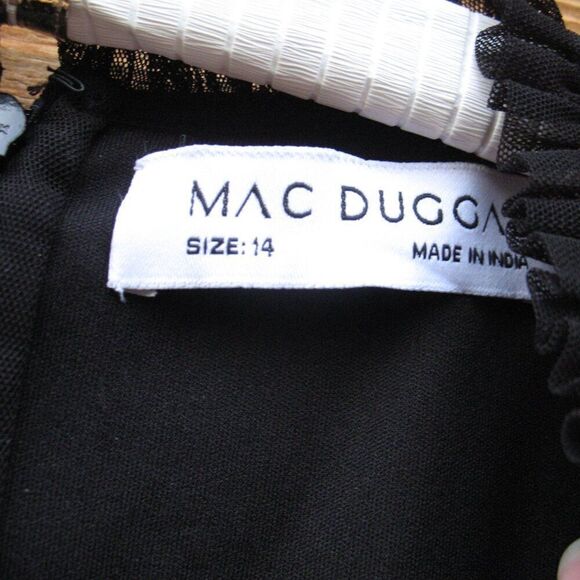 Mac Duggal 9135 Womens Black Sleeveless High Neck Embroidered Mini Dress - Picture 12 of 14